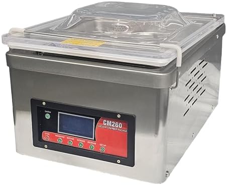 Chamber Vacuum Sealer, CM260, Perfect for Home and Commercial Kitchens, New Digital Control Panel