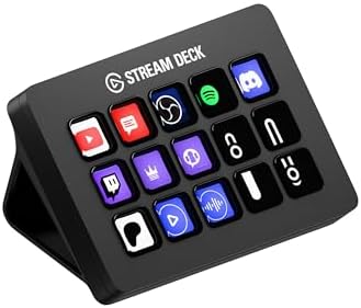 Elgato Stream Deck MK.2 – Studio Controller, 15 macro keys, trigger actions in apps and software like OBS, Twitch, ​YouTube and more, works with Mac and PC