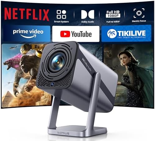 Netflix-Licensed & 4K Support & Auto Focus- Smart Projector with WiFi 6 and 2-Way Bluetooth