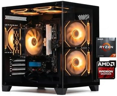 Alt Text for image 1: ALCPOK Gaming PC Desktop showcasing its sleek design and ARGB lighting.