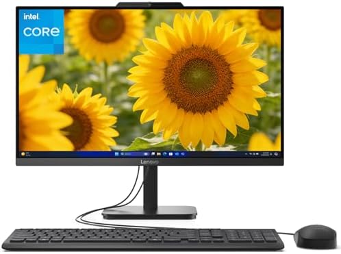 Alt Text for image 1: Lenovo 24 All-in-One Desktop with Intel i3-N305 processor