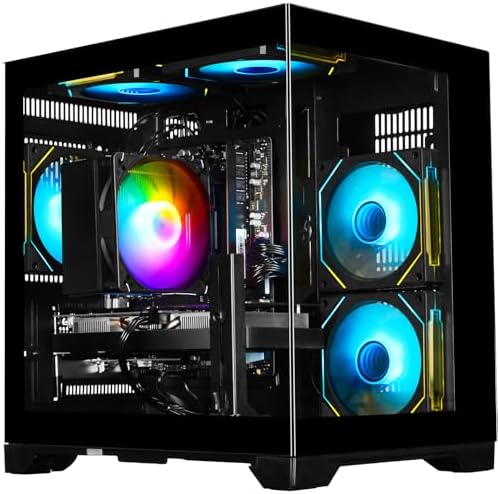 Alt Text for image 1: Gaming PC Ryzen 5 5500 with GeForce RTX 3050 setup in a modern room